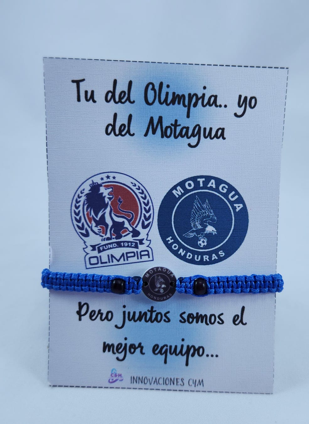 PULSERA DE MOTAGUA CON CARTITA OLIMPIA Y MOTAGUA P27